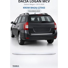 Trobus Dacia Logan Mcv 2013-2020 Uyumlu Krom Bagaj Çıtası Paslanmaz Çelik