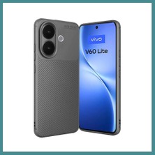 Bezos Vivo V60 Lite Uyumlu Auto Focus Karbon Kapak - Gri Mac