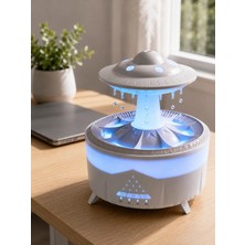 Ps Ufo Tasarımlı 350 ml Hava Nemlendirici Renkli Ortam Işığı Yağmur Efektli Difüzör