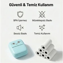 Ps Kendinden Yapışkanlı Çocuk Kamera Baskı Kağıdı, 5’li Rulo 57X25MM Baskı Termal Kağıt Rulo