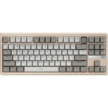 QS87 Max Alüminyum Alaşımlı Tft Ekranlı Custom Mekanik Klavye (QS87 Max - Krem Beyaz)