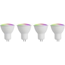Tr Gu5.3 Rgbw LED Renk Değiştiren Ampul, 2700 K Sıcak Beyaz Akkor Ampul - 16 Renk Seçimi -Bellek
