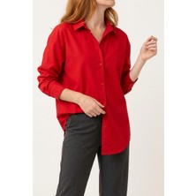New Boudoir Oversize Poplin Kadın Gömlek