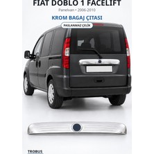 Trobus Fiat Doblo 1 Facelift 2006-2010 Uyumlu Krom Bagaj Çıtası Paslanmaz Çelik