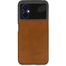 Psk Xiaomi Poco M5 Kılıf Loop Deri Silikon - Kahverengi
