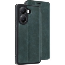Psk Xiaomi Poco X7 Pro Kılıf Flip Cover - Koyu Yeşil