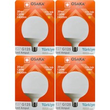 Tr 20W (120W) 3000K Sarı Işık E27 Duylu Glop LED Ampul, 4 Adet
