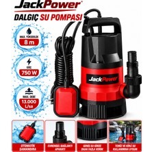 Jack Power 750W Dalgıç Pompa Seti Plastik Gövdeli Kirli ve Temiz Su 2 L Hacim ile Güçlü Performans