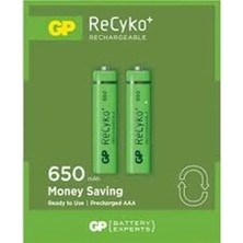 Psk Gp Recyko 650MAH Aaa Şarjlı Ince Pil 63C092 2li Kart
