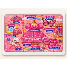 Psk Benim Odam - Kız (Türkçe-Ing) - 24 Parça Ahşap Puzzle
