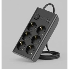 Psk Akım Korumalı 6’lı Priz 2xusb 2xtype-C Çıkış Yüksek Gerilim Koruma Çoklu Priz Çoğaltıcı