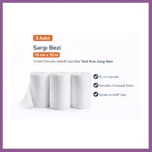 Bezos Sargı Bezi 15 cm x 10 M 3 Adet Pamuklu Hidrofil Gazlı Bez Rulo Sargı Bezi Seti Rengaren
