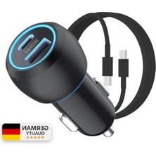 Odea 38W Araç Şarj Aleti - Type-C ve USB Girişli Kablolu Set
