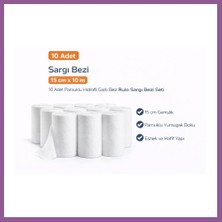 Bezos Sargı Bezi 15 cm x 10 M 10 Adet Pamuklu Hidrofil Gazlı Bez Rulo Sargı Bezi Rengaren