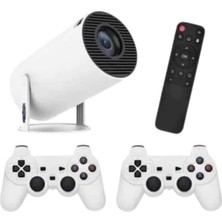 Psk 4K Wireless Çift Kollu Kumandalı Oyun Projeksiyonu Retro Video Oyunu Yeni Nesil
