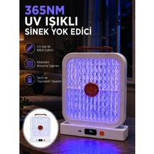 Psk Uv Işıklı Şarj Edilebilir Sinek Yok Edici Elektrikli Lamba Beyaz