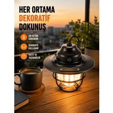 Psk Hafif ve Taşınabilir Retro Tasarım Kamp Lambası