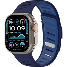 Apple Watch Ultra 49MM Twin Silikon Kordon - Lacivert