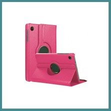 Bezos Galaxy Tab A11 360 Tablet Deri Kılıf - Pembe Mac