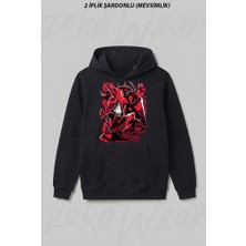 Zoka Wear Hazbin Hotel Alastor Ön Baskılı Kapüşonlu Sweatshirt