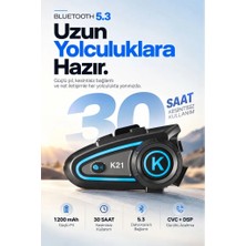 İlkyaz Fashion If Su Geçirmez Motosiklet Kask Bluetooth Kulaklık K21S