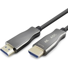 İlkyaz Fashion If Fiber Optik HDMI 2.0 Kablo 4K 60 Hz 10 M Siyah Gri HDX2055