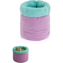 Myg Plus Pawdaz Modern Kedi ve Köpek Mağara Yatağı, 80X60X3 Cm, Sakinleştirici ve Konforlu, Serin Mat Kılıfı ile (Mint)