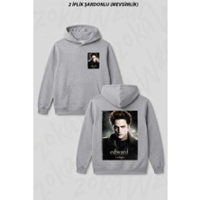 Zoka Wear Edward Cullen Vampire Twilight Ön Arka Baskılı Kapüşonlu Sweatshirt