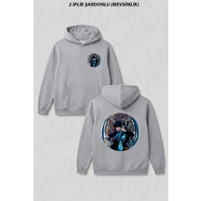 Zoka Wear Wednesday Cello Cello Dizi Ön Arka Baskılı Kapüşonlu Sweatshirt