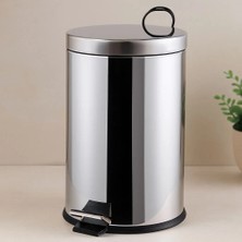 İlkyaz Fashion If Pedallı 16 L Krom Metal Çöp Kovası