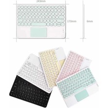 İlkyaz Fashion If Touchpad Tüm Cihazlara Uyumlu Bluetooth Klavye Touchpad Slim Kablosuz Wifi Q Klavye