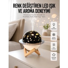İlkyaz Fashion If Hava Nemlendirici LED Işıklı Gece Lambası Yıldız Görünümlü Renk Değiştiren