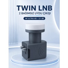 İlkyaz Fashion If Ku Band Twin Lnb Çift Çıkış 4K Ultra Hd Destekli 0.1 Db Uydu Anten Lnb