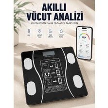 İlkyaz Fashion If Akıllı Vücut Analiz Baskülü Bluetooth Bağlantılı 4 Sensörlü LCD Ekranlı Dijital Tartı