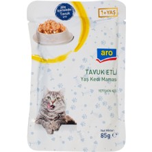 Aro Yaş Kedi Maması 85 G Tavuk Etli&yetişkin 5'li Avantaj Paketi - 5 Adet