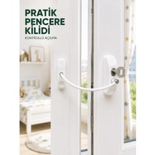 İlkyaz Fashion If Çocuk Güvenliği Için Pencere Emniyet Kilidi Anahtarlı Kablolu Güvenlik Aparatı