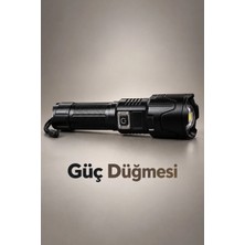 İlkyaz Fashion If Dijital Göstergeli LED El Feneri Type C Şarjlı Teleskopik Zoom Özellikli