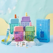 İlkyaz Fashion If Telefon Tasarımlı Renkli Çocuk Suluk Matara