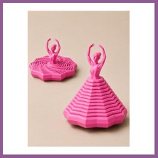 Bezos 3D Baskı Balerin Figürlü Fidget Oyuncak - Hareketli Optik Illüzyon Masa Dekoru-Pembe Rengaren