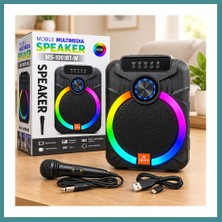 Bezos 10" Karaoke Bluetooth Hoparlör (Mikrofonlu, Şarjlı, Rgb) Mac