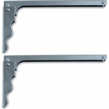 Katlanır Raf ve Masa Konsolu, Raf Ayağı Metal, 18 cm ve 28 cm Seçenekli, 2'li Set, Vidalar ve Dübeller DAHIL(28CM)