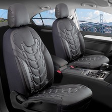 Xml Bayiciniz Tr Hyundai Accent Era ile Uyumlu Lüx Deri Oto Koltuk Kılıfı Ön Arka Takım Set Classy Siyah