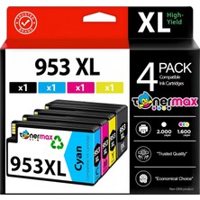 Xml Bayiciniz Tr Hp Uyumlu Tonermax 953XL Muadil Kartuş Takımı