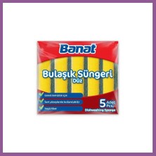 Bezos Düz Bulaşık Süngeri 5li Rengaren