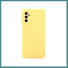 Bezos Samsung Galaxy M52 5g Uyumlu Kılıf Nano Içi Kadife Silikon - Sarı Mac