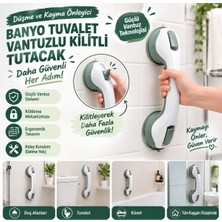 Ergonomik Vantuzlu Banyo Tutacağı - Kayma Önleyici Güvenlik 30 cm
