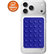 Mythriva Uruchı Çift Taraflı Silikon Vantuzlu Telefon Tutucu, Ahtapot Vakumlu Tasarım, Telefon Arkası Kılıf Tutucu, Araç ve Masa Üstü Kullanım, Tüm Cep Telefonu Modellerine Uygun, Saks Mavisi, Çift Taraflı