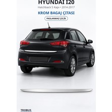 Trobus Hyundai I20 2014-2017 Uyumlu Krom Bagaj Çıtası Paslanmaz Çelik