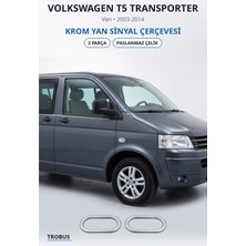 Trobus Volkswagen T5 Transporter 2003-2014 Uyumlu Krom Yan Sinyal Çerçevesi 2 Parça Paslanmaz Çelik