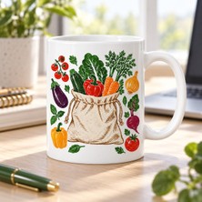 Ulu Pazarlama Pazarın Deseni Tasarımlı Porselen Kupa - Model 529